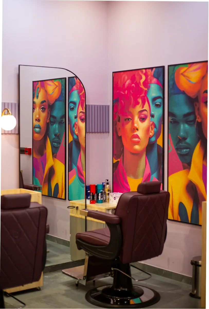 My Salounge salon interior and guest looks